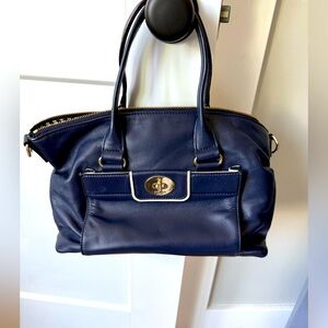 Kate Spade New York Hampton Road Janie navy leather handbag
